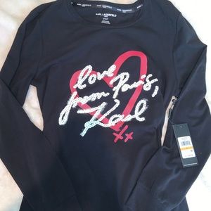 Karl Lagerfeld graphic long sleeve tee